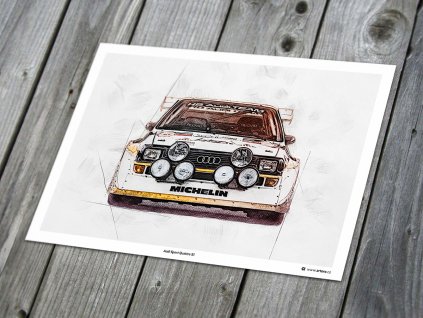 Audi Sport Quattro S1 - plakát, obraz na zeď