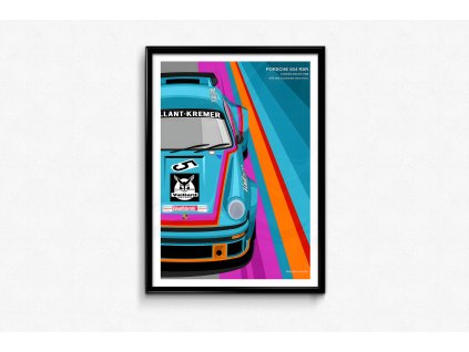 Porsche 934 Turbo RSR Vaillant - plakát, obraz na zeď