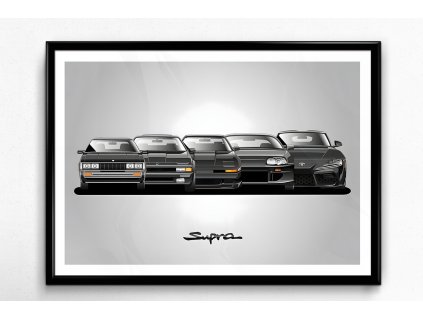 Toyota Supra Evoluce  - plakát, obraz na zeď
