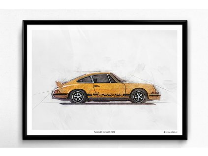 Porsche 911 Carrera RS (1973) - plakát, obraz na zeď