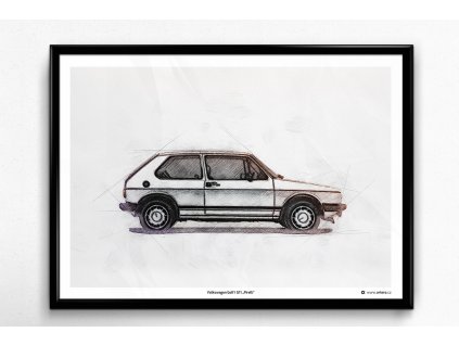 Volkswagen Golf 1 GTI „Pirelli" - plakát, obraz na zeď