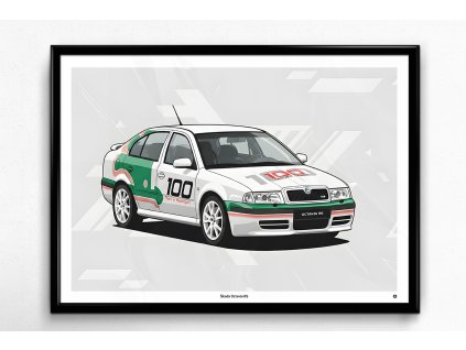 Škoda Octavia 1 RS – WRC Edition 100 – Plakát, obraz na zeď