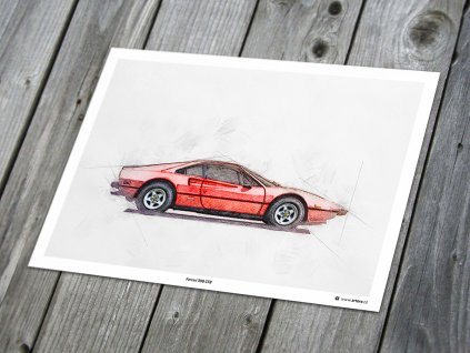 Ferrari 308 GTB - plakát, obraz na zeď