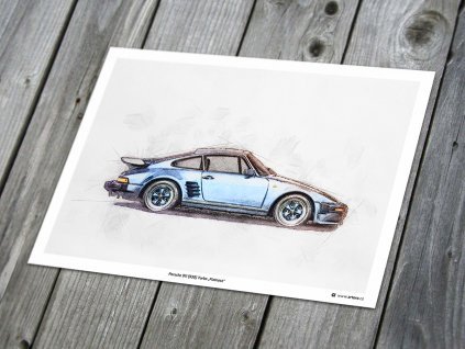 Porsche 911 (930) Turbo „Flatnose“ - plakát, obraz na zeď