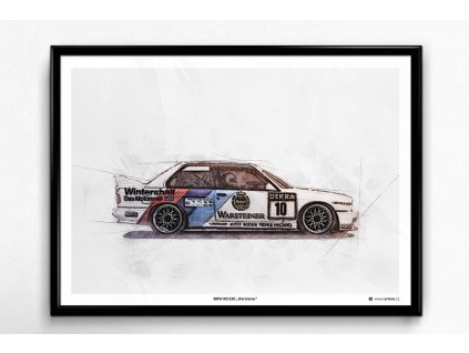 BMW M3 E30 „Warsteiner“ - plakát, obraz na zeď