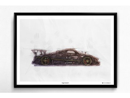 Pagani Zonda R - plakát, obraz na zeď