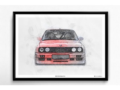 BMW M3 E30 „Front“ - plakát, obraz na zeď