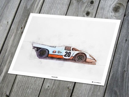 Porsche 917 „Le Mans“ - plakát, obraz na zeď