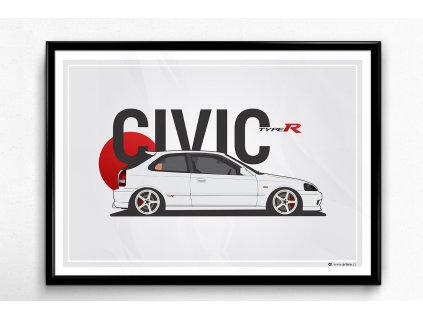 Honda Civic Type R (1998) - plakát, obraz na zeď