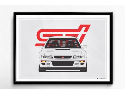 Subaru Impreza STI 22B „Front-BL“ - plakát, obraz na zeď