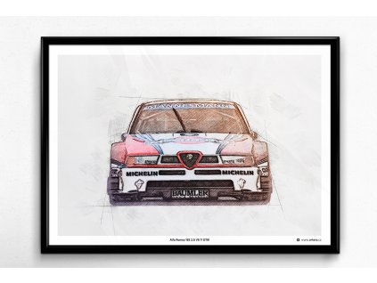 Alfa Romeo 155 2.5 V6 DTM - plakát, obraz na zeď