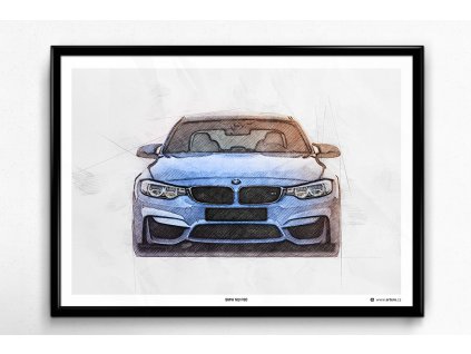 BMW M3 F80 „Front“ - plakát, obraz na zeď
