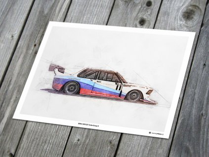 BMW 320 Turbo Group 5 - plakát, obraz na zeď