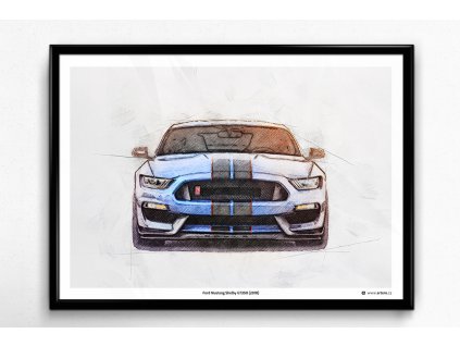 Ford Mustang Shelby GT350 (2018) - plakát, obraz na zeď