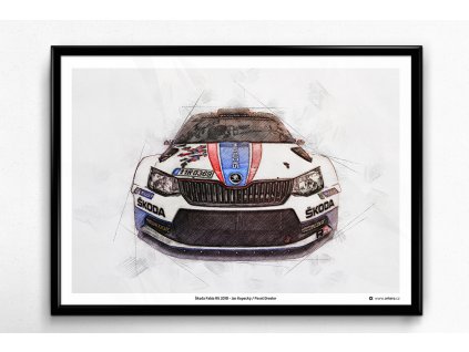 Škoda Fabia R5 2018 - plakát, obraz na zeď