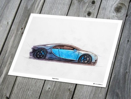 Bugatti Chiron - plakát, obraz na zeď