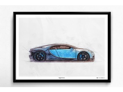 Bugatti Chiron - plakát, obraz na zeď
