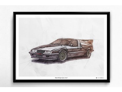 Škoda 110 Super Sport „Ferat“ - plakát, obraz na zeď