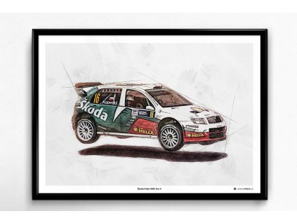 Škoda Fabia WRC Evo II - plakát, obraz na zeď