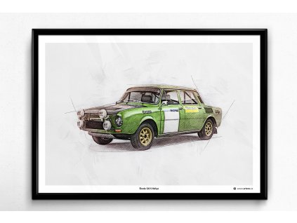 Škoda 120 S Rallye - plakát, obraz na zeď
