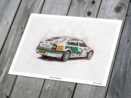 Škoda Octavia WRC Evo III Monte Carlo 2003 - plakát, obraz na zeď