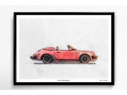 Porsche 911 (930) Speedster - plakát, obraz na zeď