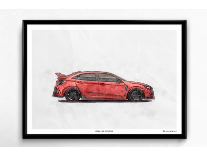 Honda Civic Type R (FK8) - plakát, obraz na zeď