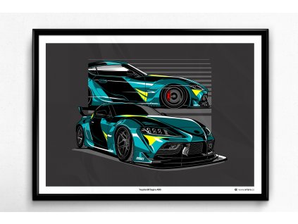 Toyota GR Supra A90 - plakát, obraz na zeď