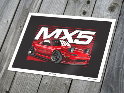 Mazda MX-5 (NA) - plakát, obraz na zeď