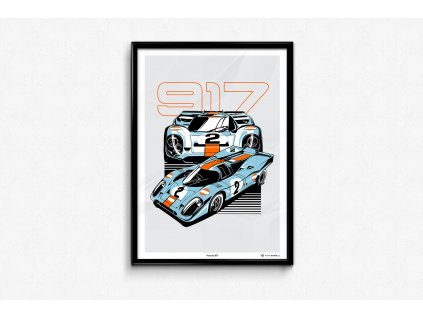 Porsche 917 „Duo“ - plakát, obraz na zeď