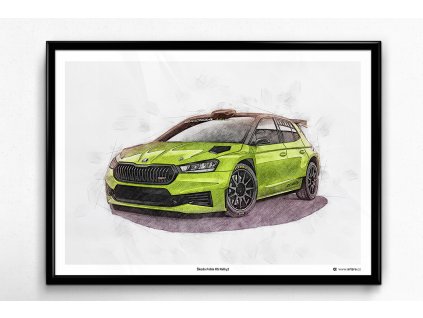 Škoda Fabia RS Rally2 - plakát, obraz na zeď