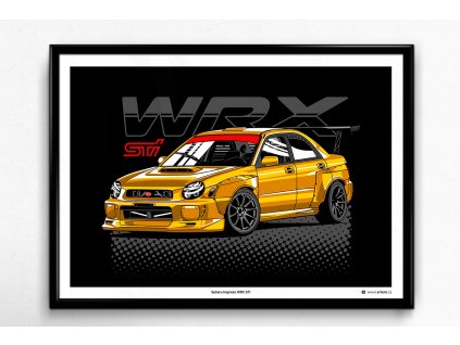 Subaru Impreza WRX STI "Bugeye" - plakát, obraz na zeď