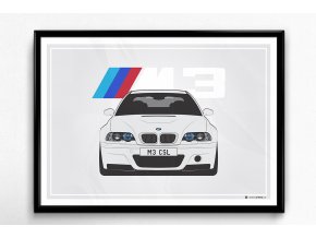 BMW M3 E46 CSL - plakát, obraz na zeď
