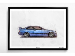 BMW M3 E36 - plakát, obraz na zeď
