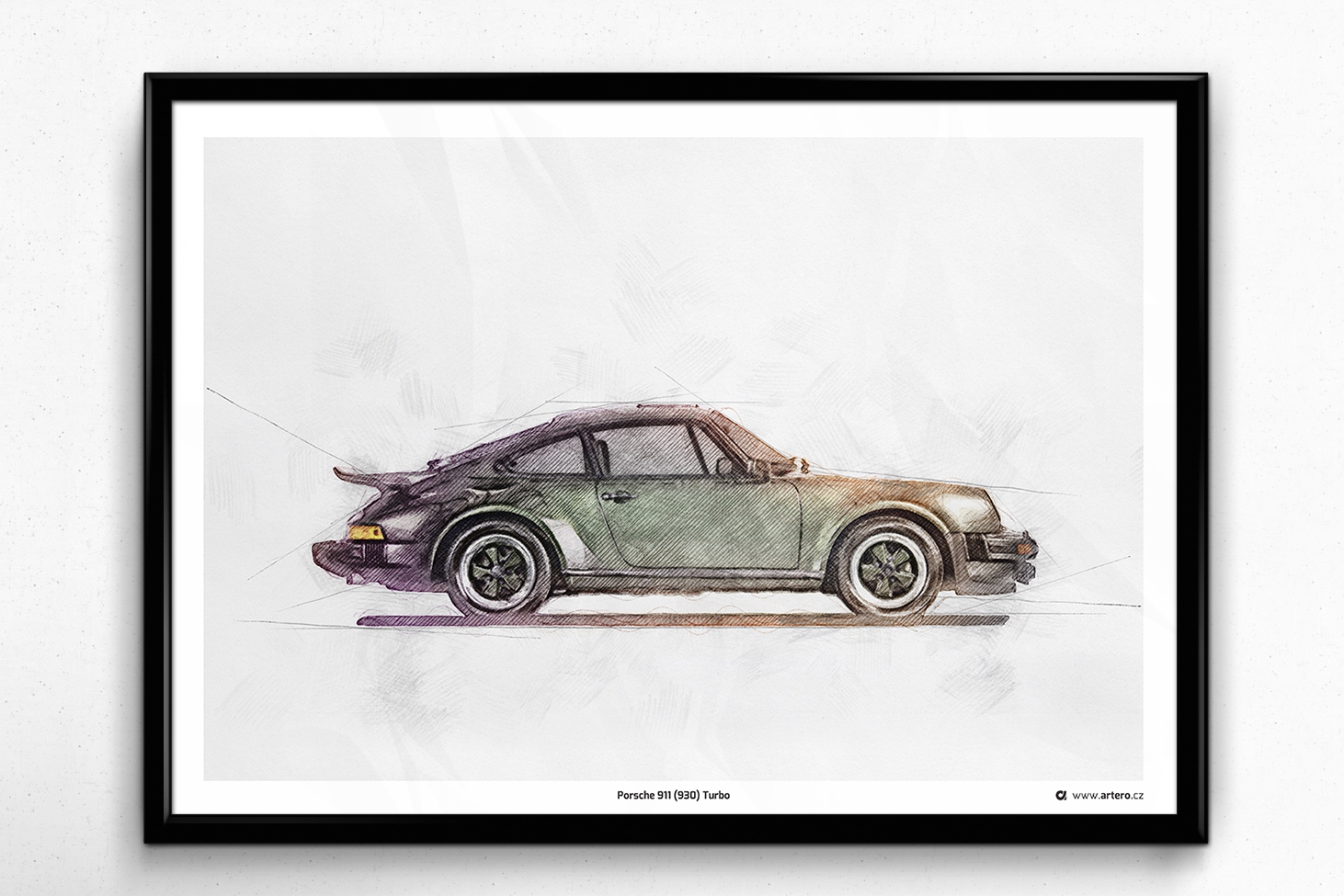 Porsche 911 (930) Turbo plakát, obraz na zeď ARTERO.cz