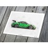 Porsche 911 (992) GT3 RS "Green" - plakát, obraz na zeď