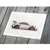 Porsche 911 (992) GT3 RS "White" - plakát, obraz na zeď