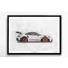 Porsche 911 (992) GT3 RS "White" - plakát, obraz na zeď