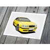 Škoda Octavia 1 RS „YELLOW“ - plakát, obraz na zeď