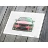 Škoda Octavia 3 RS (Červená Corrida) - Plakát, obraz na zeď