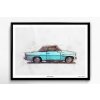 Škoda Felicia (1964) s nataženou střechou - plakát, obraz na zeď
