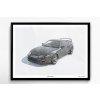 Toyota Supra MK4 (černá) - plakát, obraz na zeď