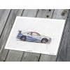 Nissan Skyline GT-R R34 "Rychle a zběsile" - plakát, obraz na zeď