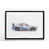 Nissan Skyline GT-R R34 "Rychle a zběsile" - plakát, obraz na zeď