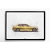 BMW M3 E36 Yellow - plakát, obraz na zeď