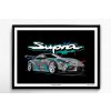 Toyota GR Supra A90 HKS - plakát, obraz na zeď