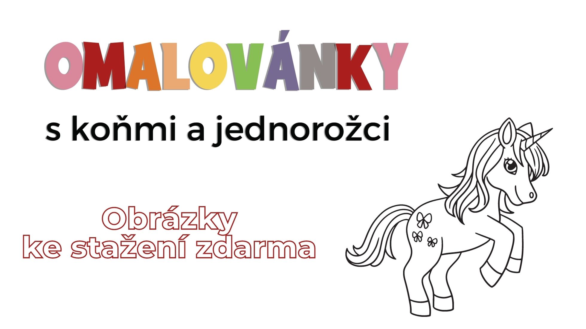 Omalovánky s koňmi a jednorožci