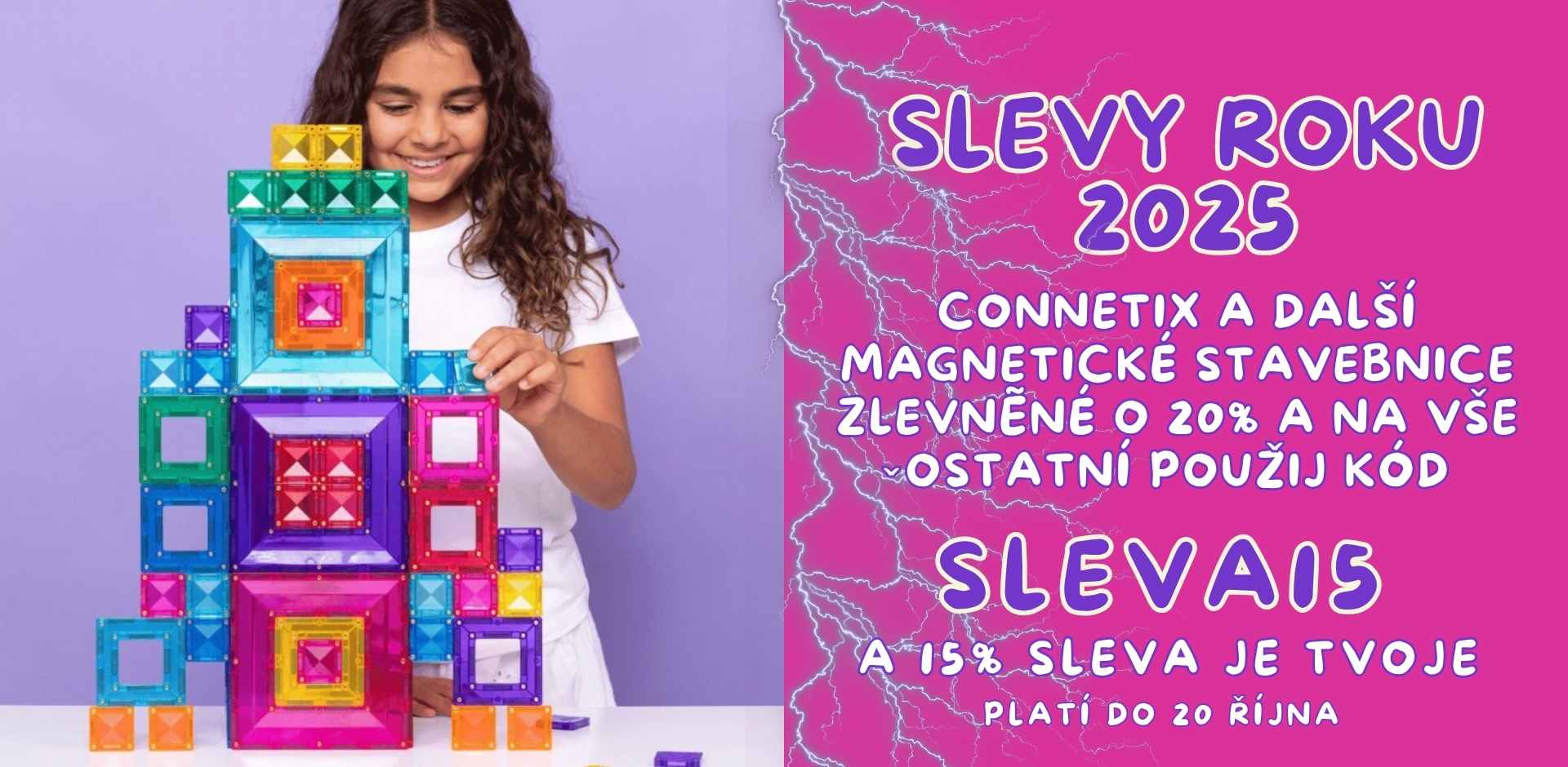 Slevy na magnetické stavebnice connetix