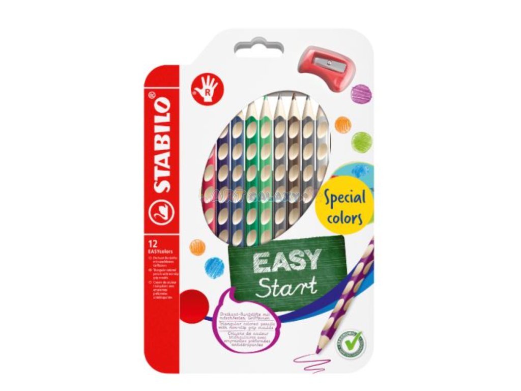 STABILO EASYcolors R 12 ks Sada v kartonovém obalu s ořezávátkem