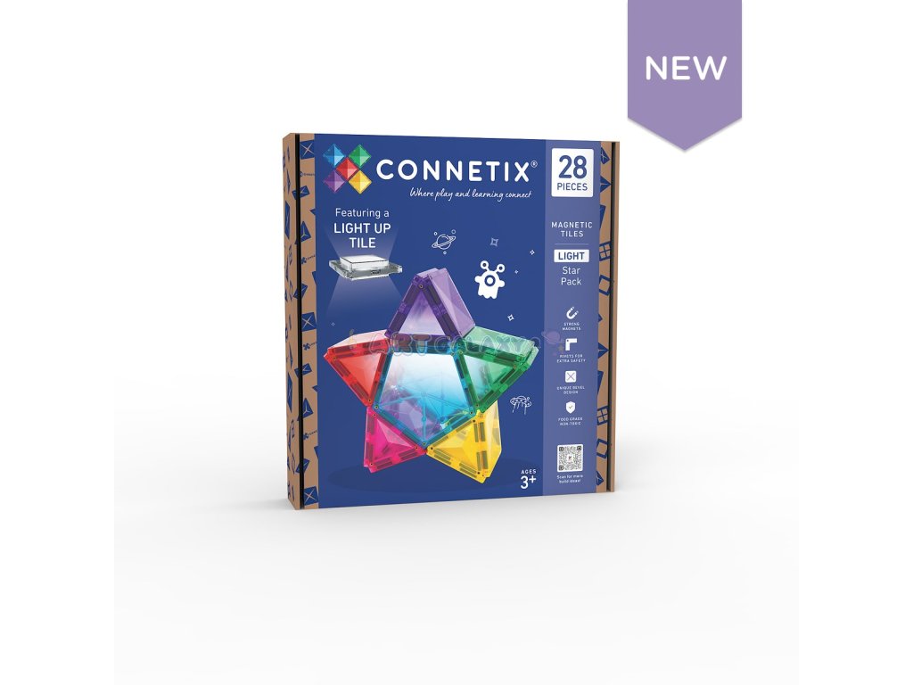 Connetix svítící sada Star